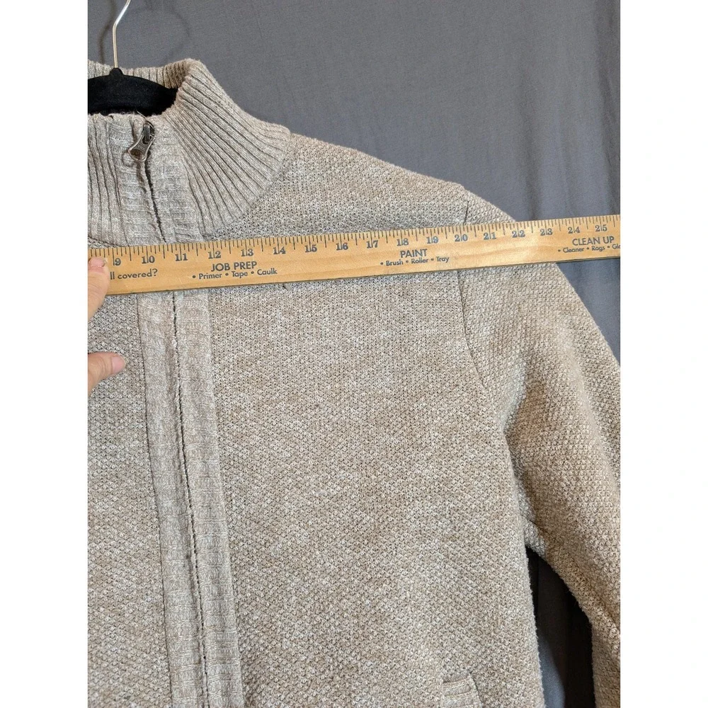 Buffalo David Bitton Cable Knit‎ Sweater Zip Up Men XL Tan